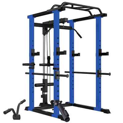 Blue Squat Power Rack Cage Squat Rack Stands 1000-Pound Gym