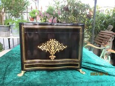 Reisebar, Tantalus um 1870, aus Frankreich, Messingeinlagen