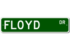 Floyd Drive Street Sign Personalized Custom Last Name Metal Sign - Aluminum