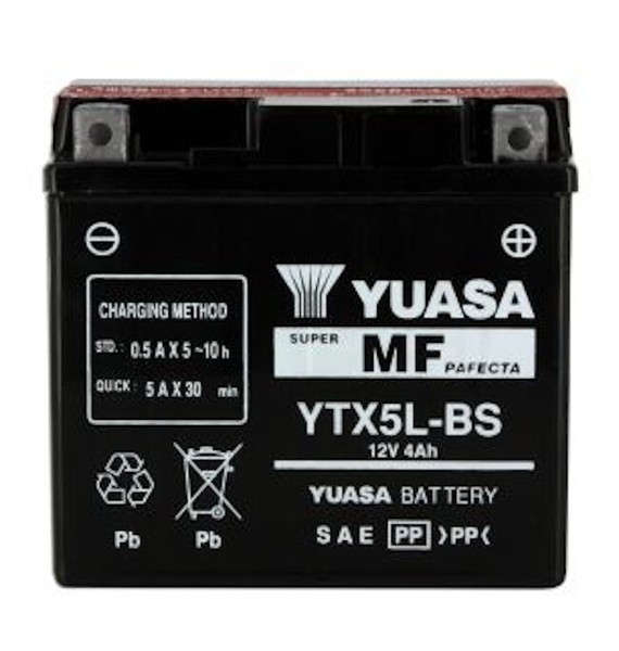 Batterie Yuasa YTX5L-BS Aprilia Sr R Replica H2O 2T E4 (KLA00) 50 2019-image