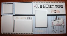 Honeymoon scrapbook pages 2 each 12 x 12 Handmade photo ready Wedding