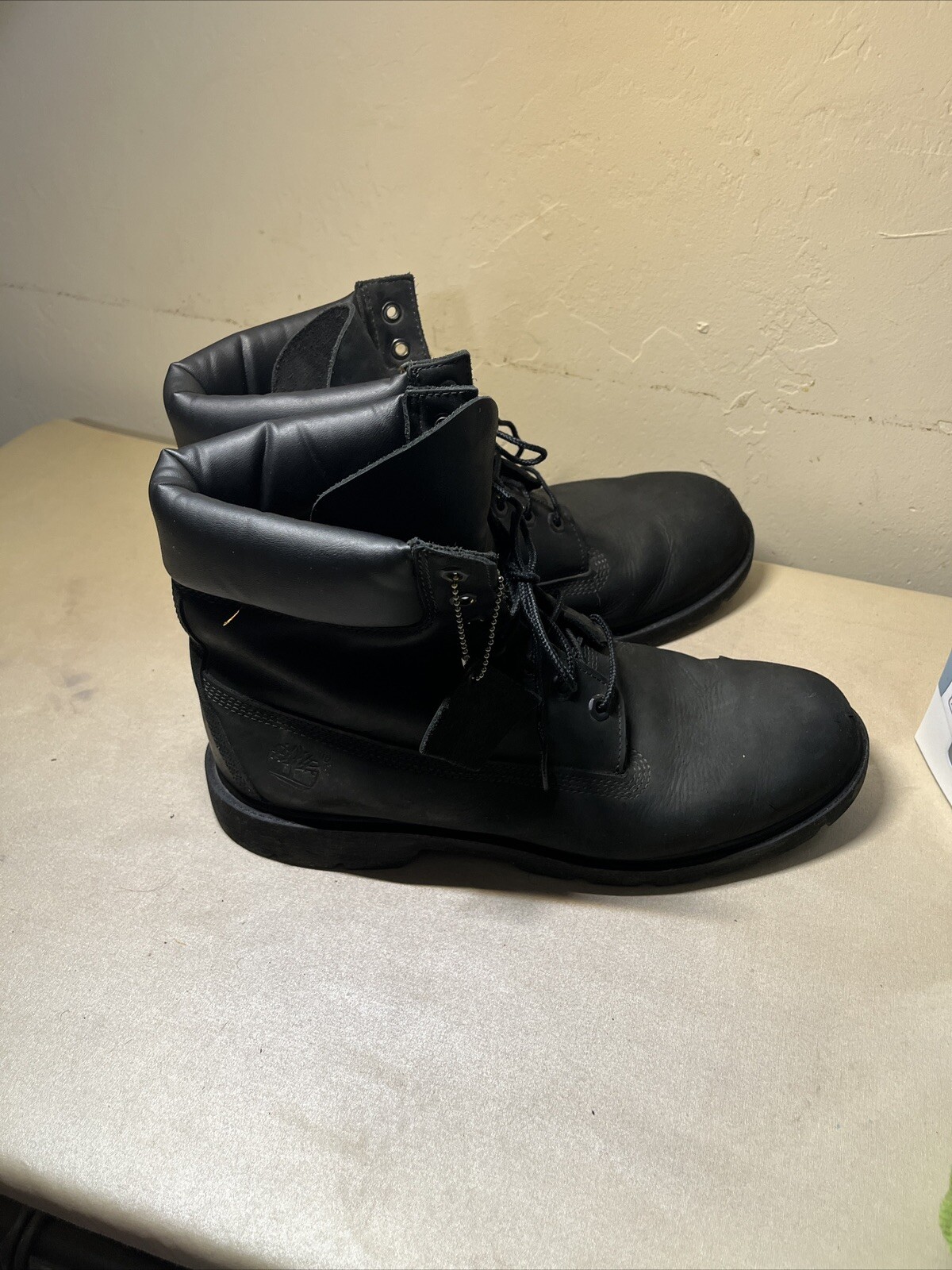 Timberland 6" Premium Waterproof Work Leather  Men's Boot - Black, US size 12 image 2