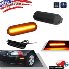 2PCS Front Side Marker Amber LED Lights Lamps For 1993-1997 Honda Del Sol DelSol