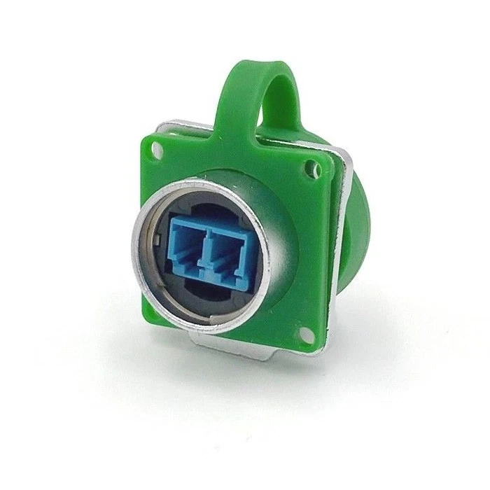Fiber Optic Industrial Connector Panel Mount Socket Waterproof Single Mode LC - Image 2 of 4