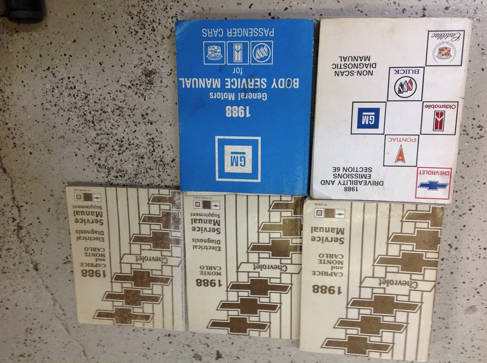 1988 Chevrolet Caprice & Monte Carlo Service Repair Manual Set W Body & Suppleme - Image 3 of 4