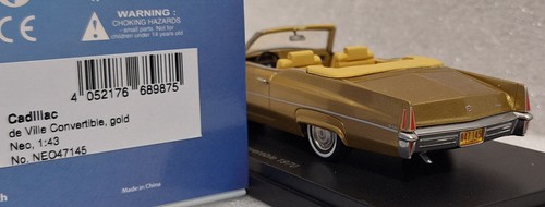 WOW Cadillac De Ville Convertible 1970 Gold 1:43 Neo 47145 EXTREMELY RARE!! - Picture 6 of 17