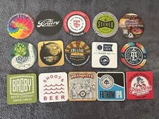 15 Coasters From Various Breweries - Craft Beer - Brewery - Beer Coaster