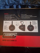 6.5" Marine Stereo Speakers Waterproof Flush Mount Audio Boat ATV UTV golf cart