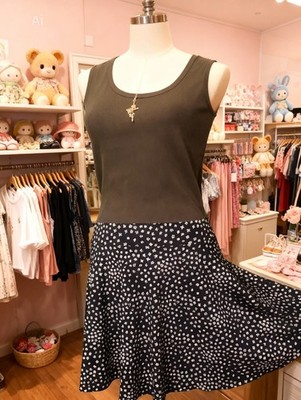 Talli Weijl Kurzer Damen Freizeit Rock Blau  Blümchen  Gr. S