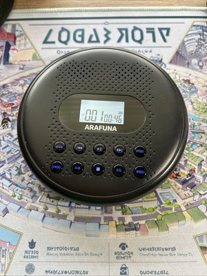 ARAFUNA Portable CD Player with Speakers, Rechargeable, Anti-Skip, AUX/Headset
