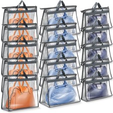 Shappy 15x Purse Dust Bags Storage Organizer 3 Sizes Clear Zipper Handbags