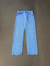 Vintage 90s Levi  s 501xx Buttonfly Straight Distressed Denim Jeans Sz 30x30 MEX