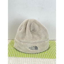 The North Face Girls Osito Fleece Beanie Hat Cream White One Size NF00A6W2 EUC
