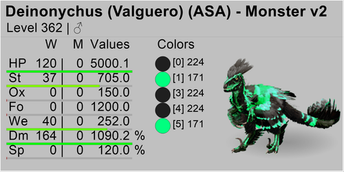Deinonychus TOP STATS 14 Colors Ark Survival Ascended ASA PVE (PC/Xbox/PS） - 第 9/17 張圖片