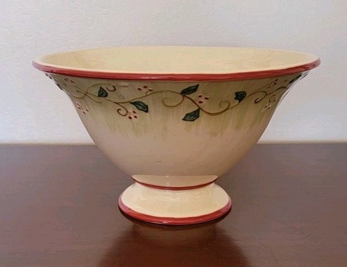 EUC 2004 Pfaltzgraff Pepperberry Sculpted Centerpiece Footed Bowl Party Serving - Picture 2 of 6