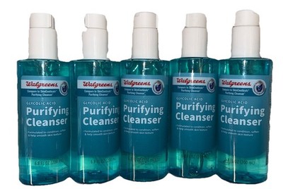 5x Walgreens Purifying Cleanser with Glycolic Acid - 6.8oz 200ml DISCONTtINUED