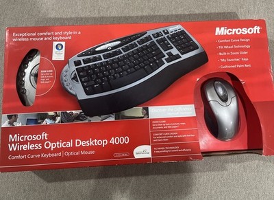 Microsoft Wireless Optical Desktop 4000 Comfort Curve Wireless Keyboard & Mouse
