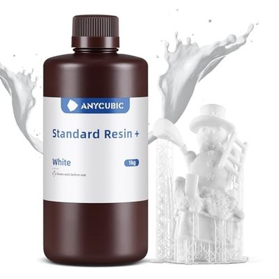  Upgraded Standard 3D Printer Resin, 405nm SLA Fast UV-Curing Resin, 1kg White
