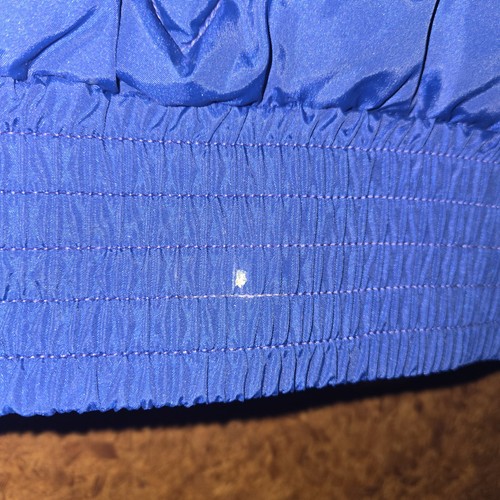 Vtg 80s 90s Levis Western Puffer Down Vest Blue Tan XL Corduroy Button USA - Picture 3 of 10