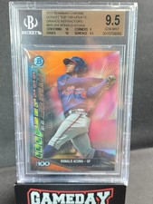 2017 Ronald Acuna Bowman Chrome Update Top 100 Orange REF. SSP /25 BGS 9.5!