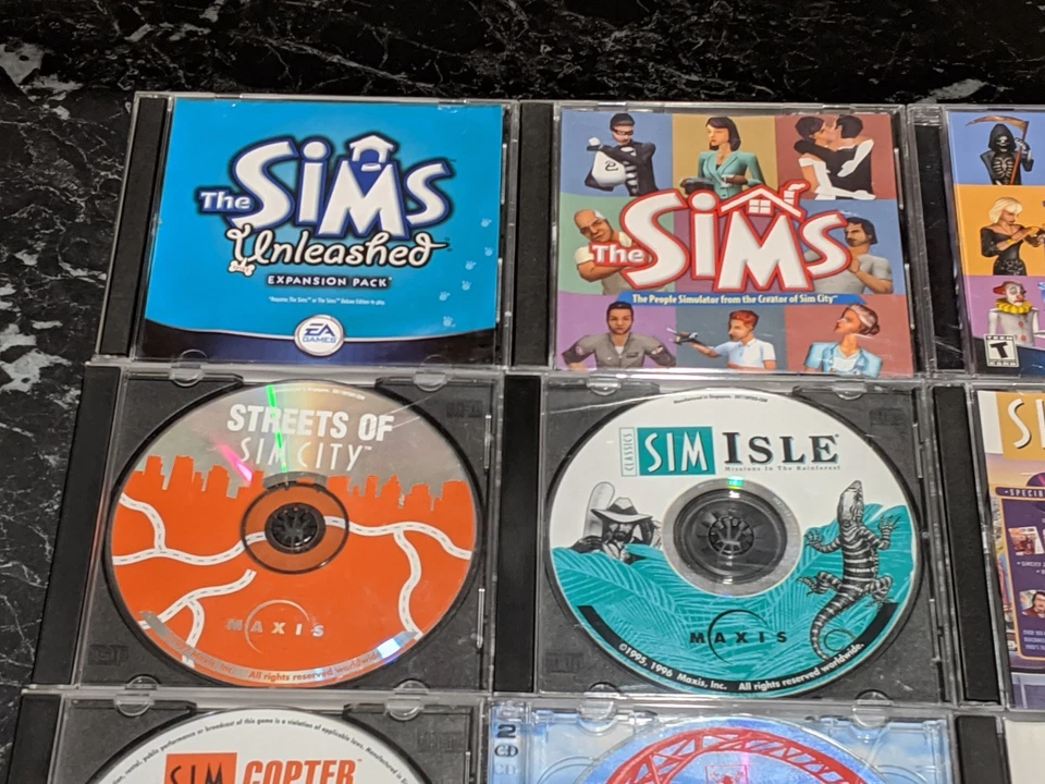 9x Original PC Game Lot The Sims and Sim City Maxis Games Bundle - Image 2 of 4