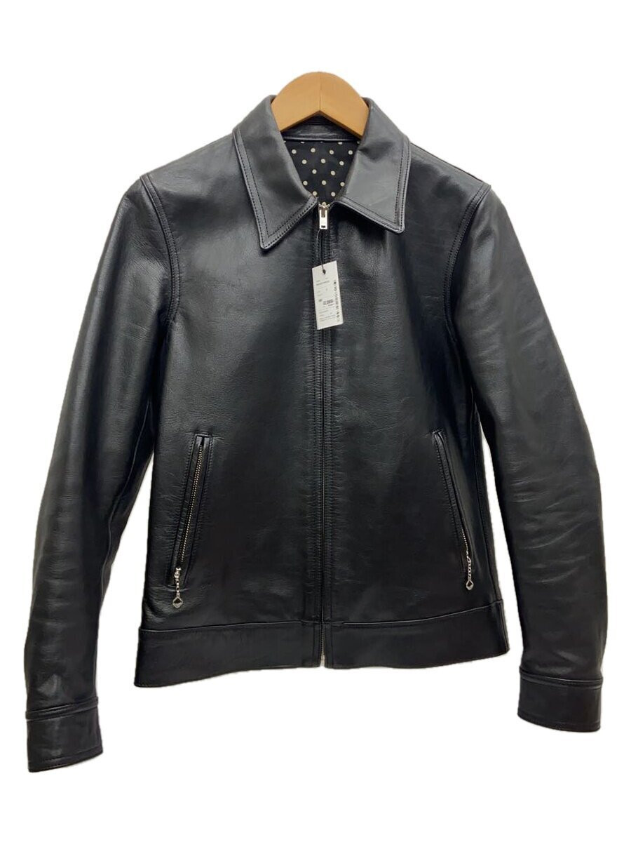 Wacko Maria Japanese-Made Leather Jacket with Lining Dots & Cigarette Odor Detail