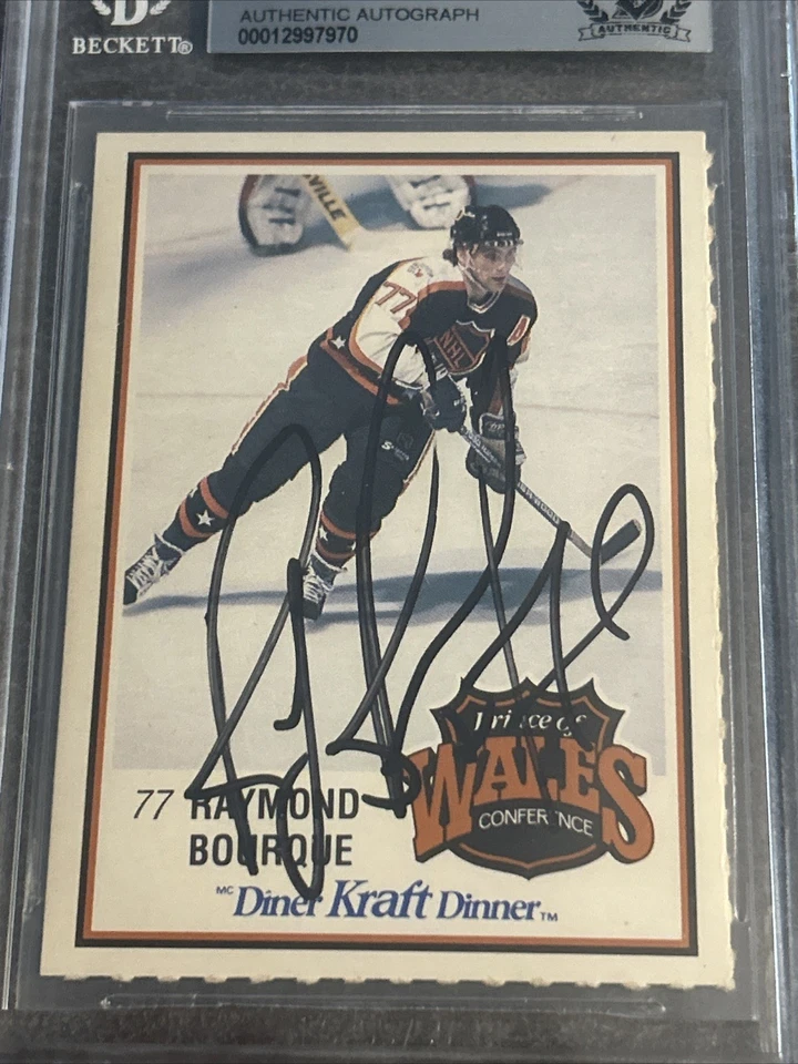 1989-90 Kraft Dinner Hockey Ray Bourque #52 BOSTON BRUINS BGS Authentic Auto - Image 2 of 3