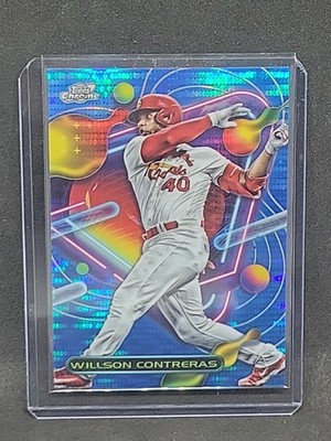 2023 Topps Cosmic Chrome - Willson Contreras #189 Blue Moon Refractor /99