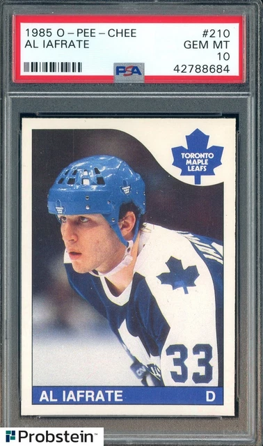 1985 O-PEE-CHEE OPC Hockey #210 Al Iafrate Maple Leafs PSA 10 GEM MINT