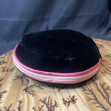 Vintage 1950s Elegant Black Cocktail Hat, Vintage 50s Felted Evening Party Hat