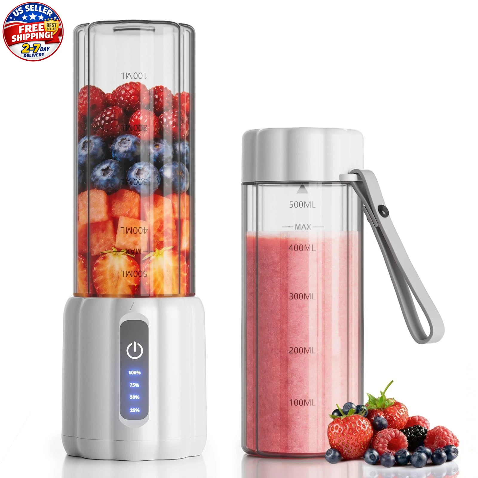 TOMUOO Portable Blender, Personal Blender for Smoothies and Small, White
Opens in a new window or ta