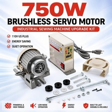 750W Sewing Servo Motor Brushless Sewing Machine Industrial Silent Universal US