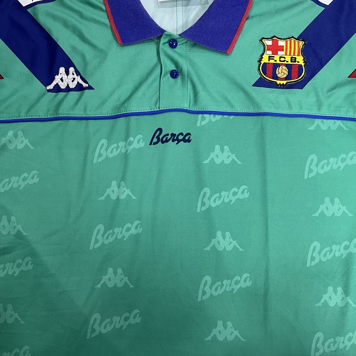 Kappa FC Barcelona サッカーシャツ ユニフォーム l FC Barcelona 1992 Away Shirt by Kappa (Size L) | eBay