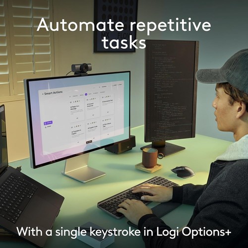 Logitech - Clavier à ciseaux sans fil pleine grandeur MX Keys S Combo pour Mac - - Photo 5/6
