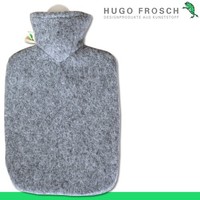 Hugo Frosch WäRmflasche Klassik Strickbezug Filzoptik Grau | Made In Germany