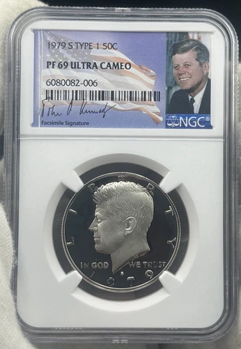 1979 S Type 1 Kennedy Proof Half Dollar 50C ~ PF69UCAM NGC