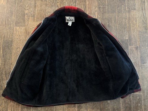 Vintage Woolrich Plaid Full Zip Up Jacket Size M Red Black Heavy Outdoors #16010 - Picture 9 of 11