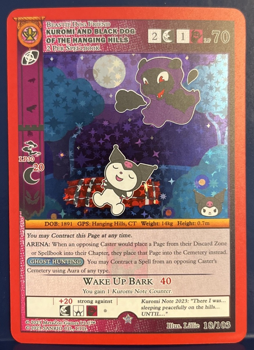 Kuromi and Black Dog Of The Hanging Hills 2023 MetaZoo Gold Full