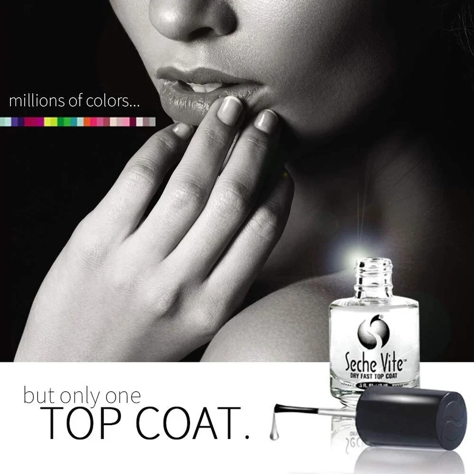 Esmalte de uñas Seche Vite Dry Fast Top Coat 14 ml/0,5 oz (paquete de 2) Foto 4 de 4