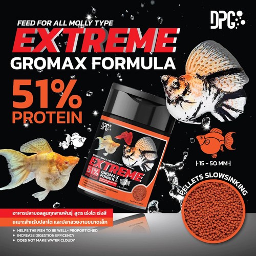 DPG EXTREME GROMAX FORMULA 100g Balloon Molly Fish Food Improves Digestion - Afbeelding 3 van 6