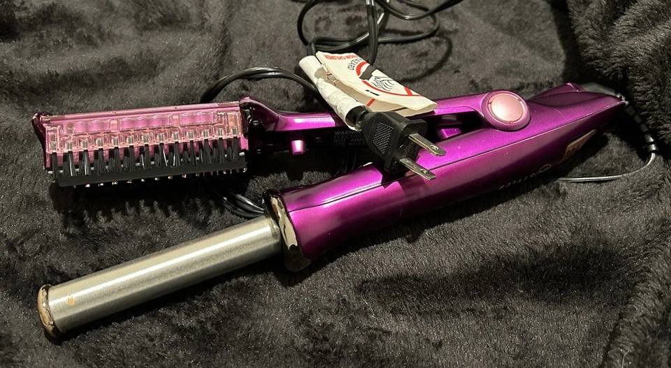 Plancha giratoria profesional InStyler Max 1,25" púrpura 2 vías con peine seccionador Foto 2 de 4