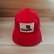 Vintage USA MADE Teepak Meats Patch Trucker Hat Snapback Dad Cap Meshback
