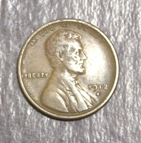1912 S Lincoln Wheat Cent VF Lot 4535