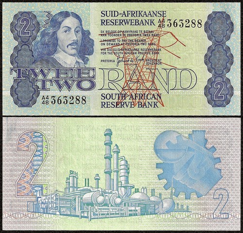 SOUTH AFRICA 2 Rand PREFIX A/4 1981 P-118b RESERVE BANK UNC