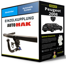 Abnehmbare Anhängerkupplung für PEUGEOT 2008 03.2013-07.2019 I Typ CU Auto Hak
