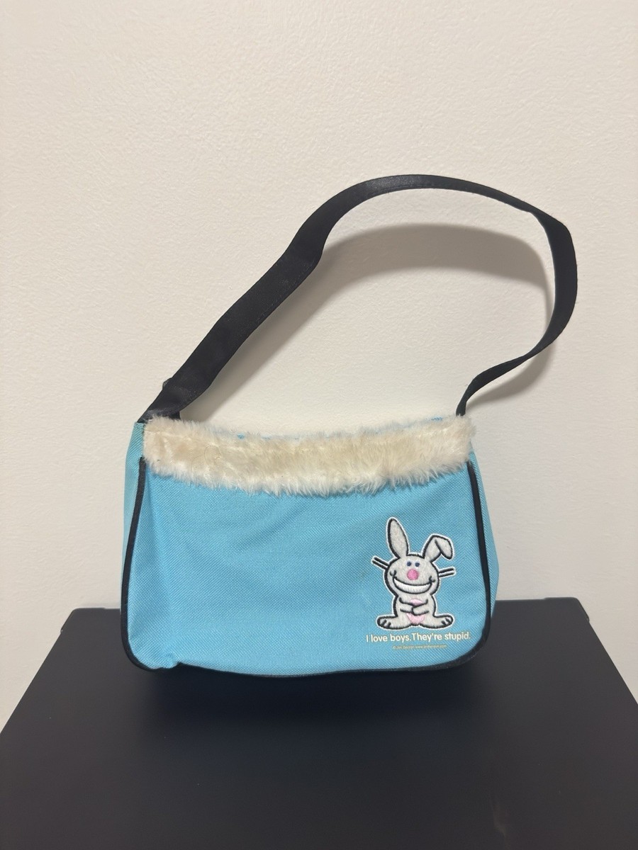 Jim Benton Happy Bunny Hand Purse Handbag “I love boys they're