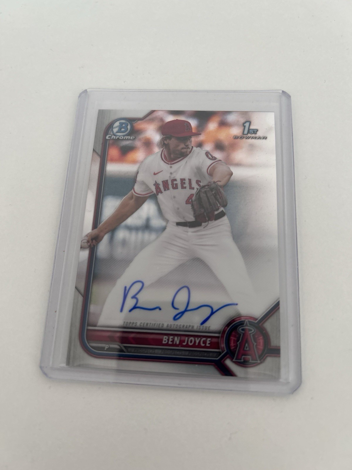 Topps 2022 Bowman Draft Ben Joyce Chrome 1st Bowman Auto RC Angels #CDA-BJ