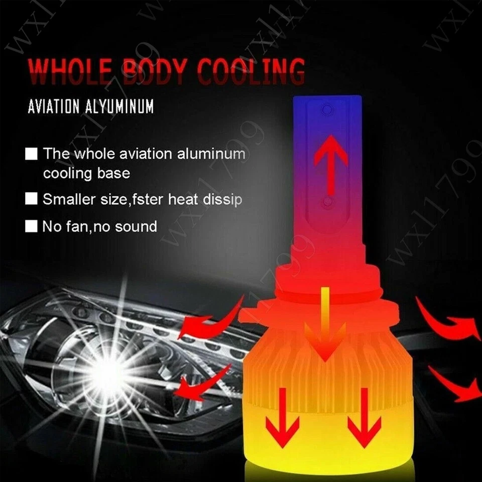 Para Subaru Forester 1998-2002 Faros LED haz alto/bajo + bombilla antiniebla 4x Foto 4 de 4