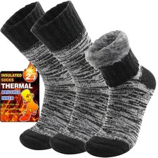 3 Pairs Warm Thermal Socks for Women  Men Winter Ski Thick Boot Insulated So...