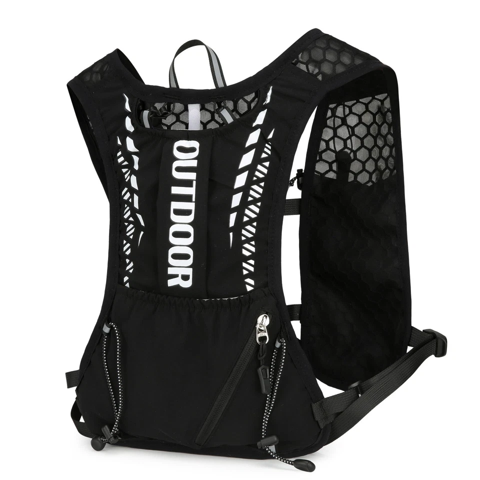 Trinkrucksack 5L Laufweste Ultraleicht Wasserdicht Atmungsaktiv mit Reflektoren - Bild 2 von 4